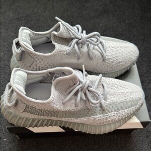 Yeezy Light Gray Knit Sneakers